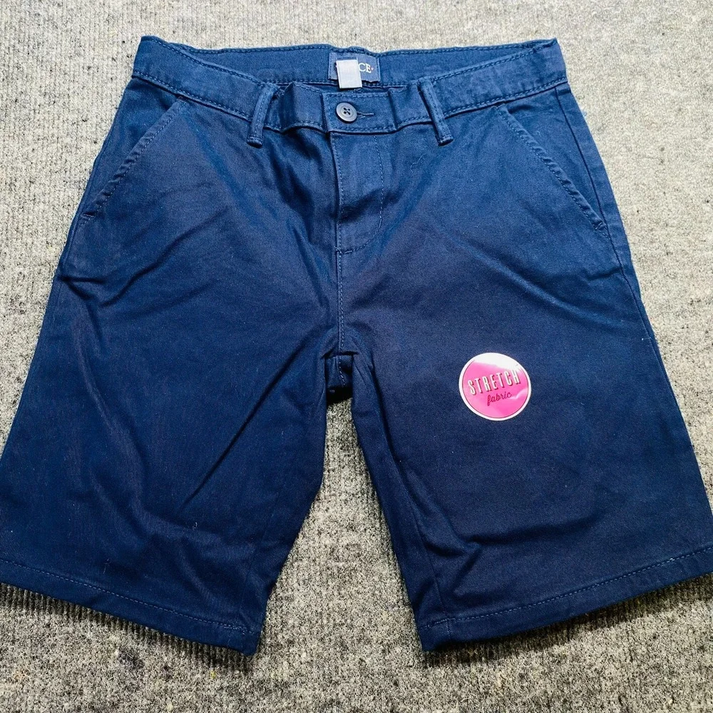Childrens Place Girls Uniform Chino Shorts Navy Blue Stretch Twill Size 8 Plus